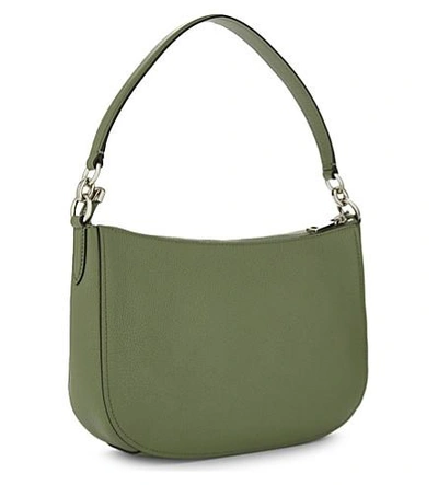 Shop Coach Chelsea Leather Cross-body Bag In Clover