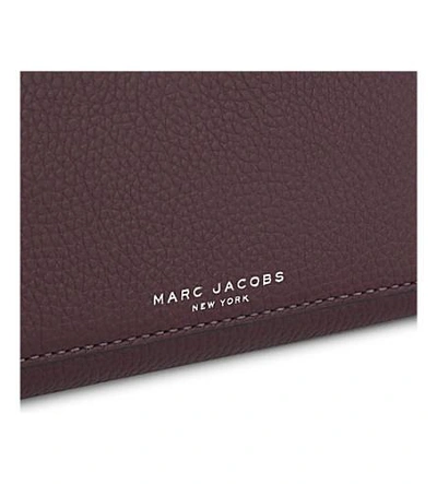 Shop Marc Jacobs Recruit Grained Leather Wallet In Blackberry