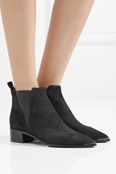 Shop Acne Studios Jensen Suede Ankle Boots In Black