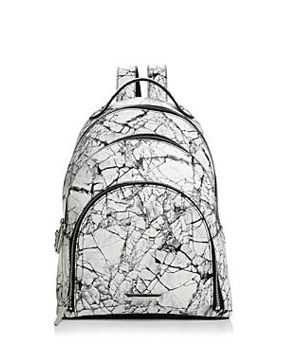 Shop Kendall + Kylie Kendall And Kylie Sloane Marble Print Backpack In White Multi/silver