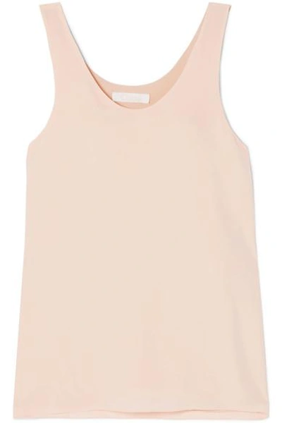 Shop Chloé Iconic Silk Crepe De Chine Tank In Antique Rose