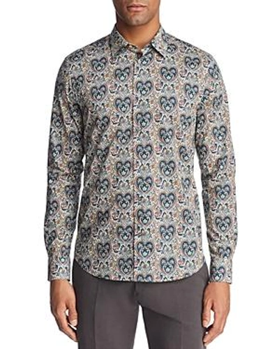 Shop Paul Smith Liberty Print Floral Slim Fit Button-down Shirt In Green