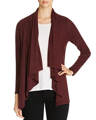 Shop B Collection By Bobeau Brushed Cardigan In Burgundy