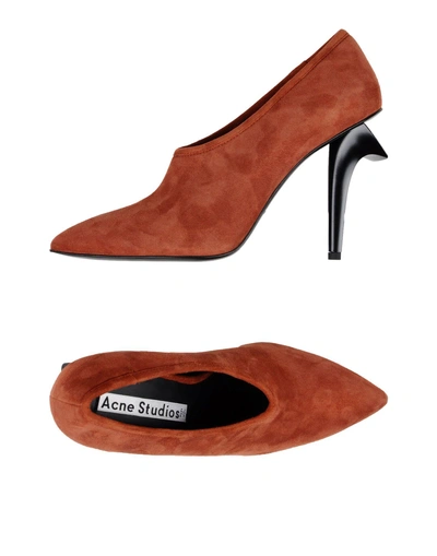 Shop Acne Studios Pump In Brick Red