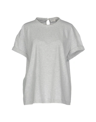 Shop Brunello Cucinelli T-shirt In Light Grey