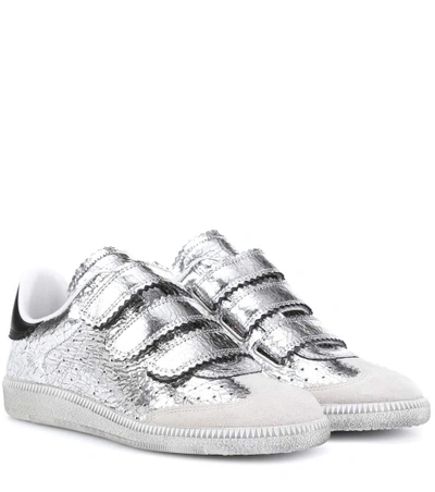 Shop Isabel Marant Beth Leather Sneakers