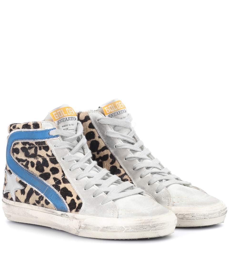 golden goose leopard high tops