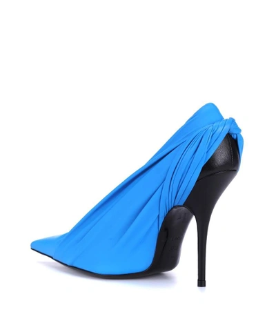 Shop Balenciaga Knife Leather Pumps In Blue