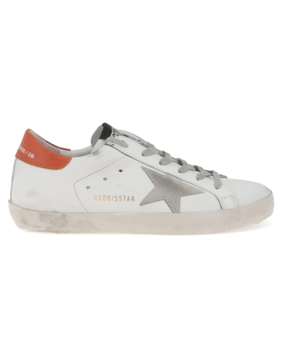 Shop Golden Goose Superstar Sneaker In White-orange-ice Star