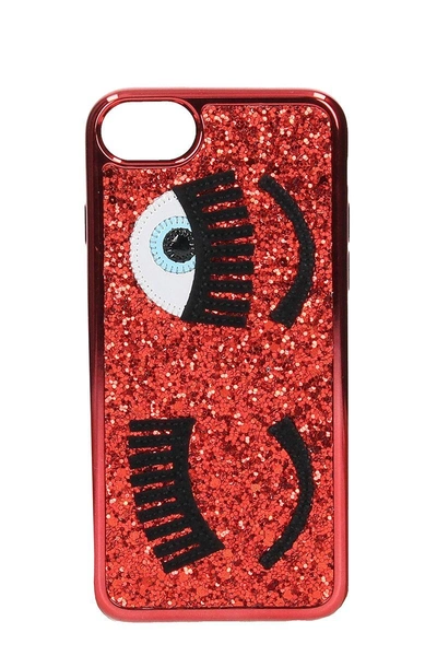 Shop Chiara Ferragni Flirting Glitter Iphone S 7 Case In Red