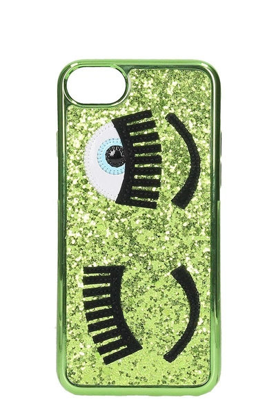 Shop Chiara Ferragni Flirting Glitter Iphone S 7 Case In Green