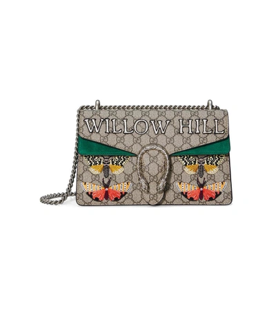 Shop Gucci Multicolor Willow Hill' Dionysus Embroidered Shoulder Bag