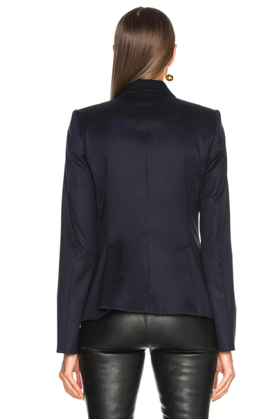 Shop Stella Mccartney Double Breasted Blazer In Blue