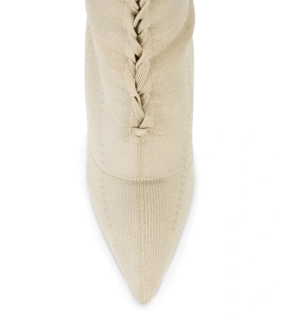 Shop Yeezy Nude Neutrals Knit Sock Ankle Boots