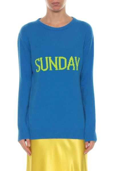 Shop Alberta Ferretti Sweater Rainbow Week In Blu