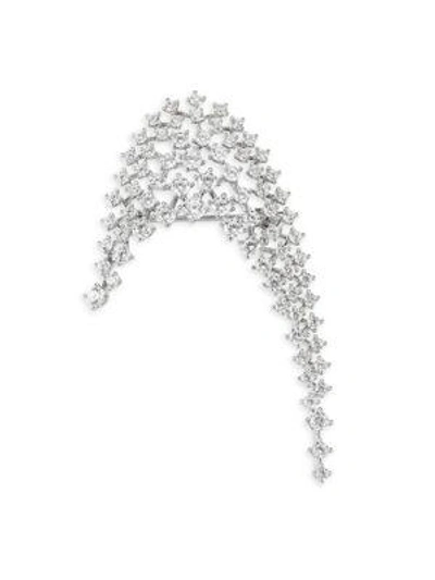 Shop Adriana Orsini Leia Crystal Arch Brooch In Silver