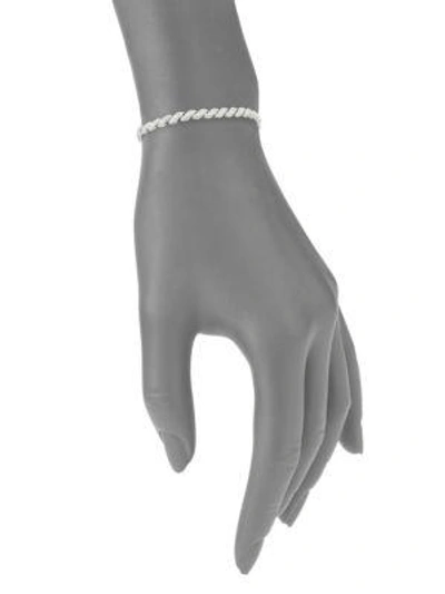 Shop Adriana Orsini Flexible Swarovski Crystallink Bracelet In Silver