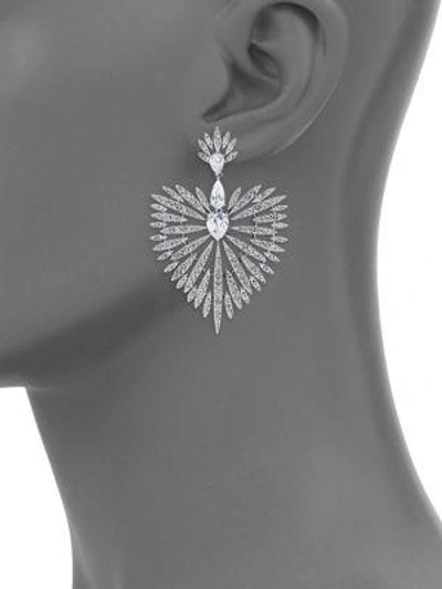 Shop Adriana Orsini Crystal Drop Earrings In Silver