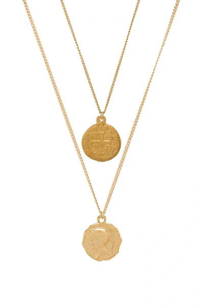 Shop Joolz By Martha Calvo Warrior Coin Set In Gold