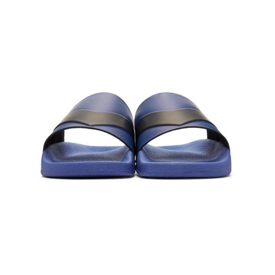Shop Diesel Blue And Black Sa-maral Slides In H1352 Blue