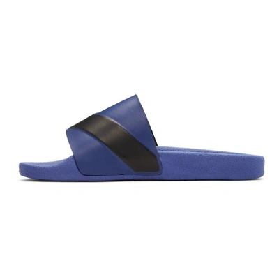 Shop Diesel Blue And Black Sa-maral Slides In H1352 Blue