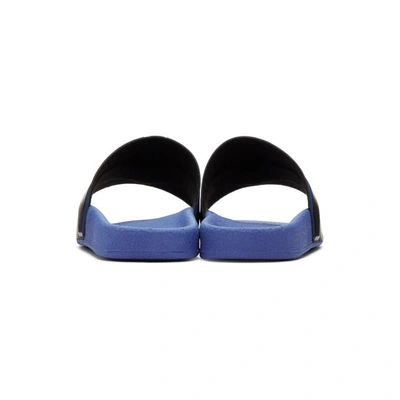 Shop Diesel Blue And Black Sa-maral Slides In H1352 Blue