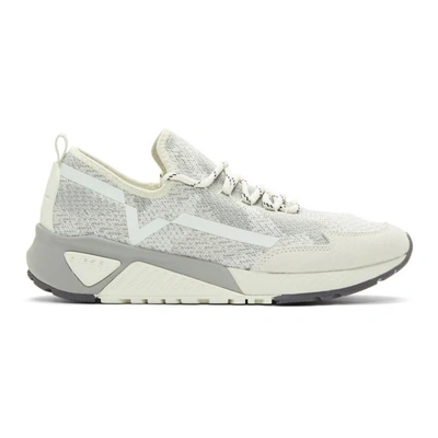 Shop Diesel Grey & Off-white S-kby Sneakers