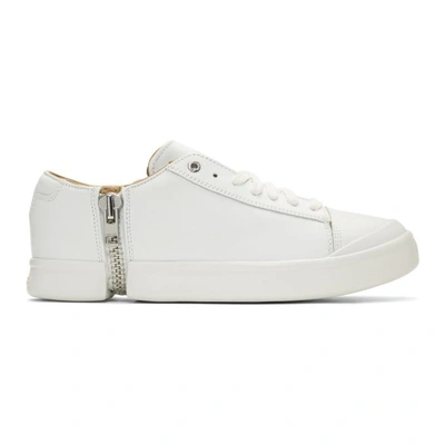 Diesel Zip-round S-nentish Leather Sneakers In White | ModeSens