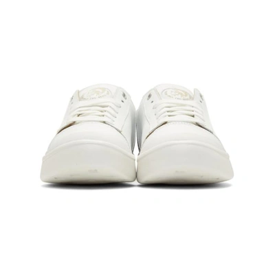 Shop Diesel White S-nentish Zip Around Sneakers