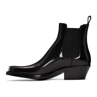 Calvin Klein 205W39Nyc Chris Metal Toe Cap Leather Western Boots In Black |  Modesens