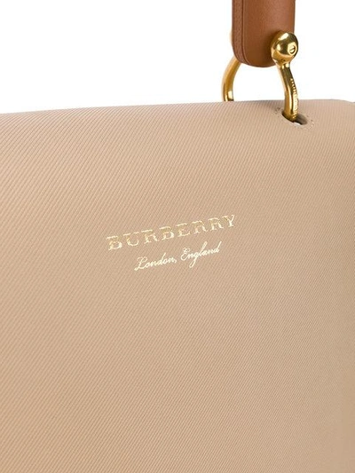 Shop Burberry Medium Dk88 Top Handle Bag In Neutrals