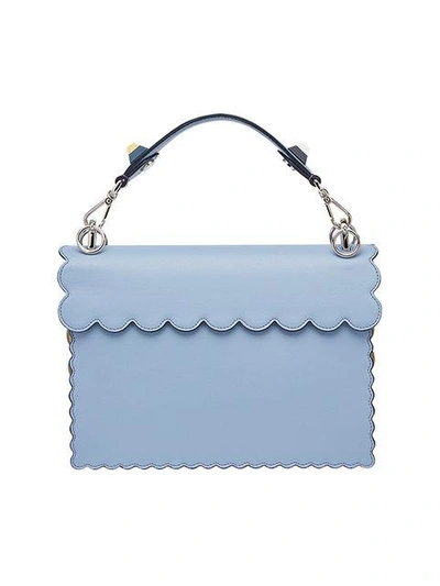 Shop Fendi Kan I Scalloped Handbag In Blue