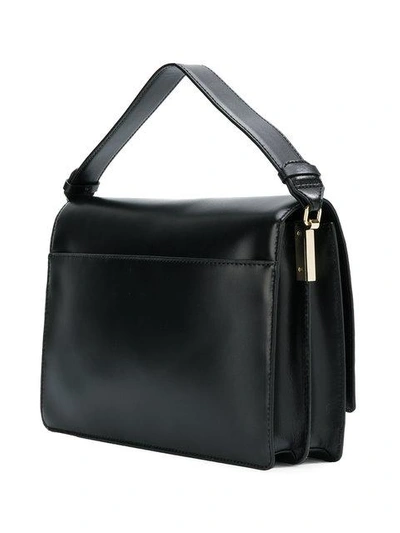 Shop Karl Lagerfeld Signature Big Shoulder Bag - Black