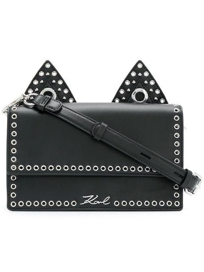 Shop Karl Lagerfeld Rocky Choupette Shoulder Bag - Black
