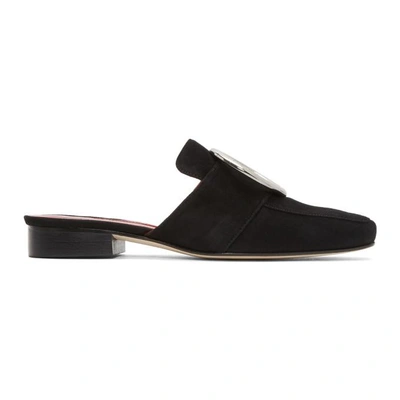 Shop Dorateymur Black Suede Petrol Slip-on Loafers