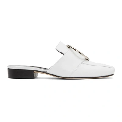 Shop Dorateymur White Petrol Slip-on Loafers