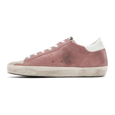 Shop Golden Goose Pink And White Superstar Sneakers In Pink-white-