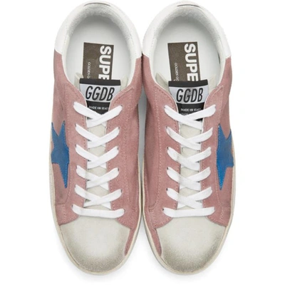 Shop Golden Goose Pink And White Superstar Sneakers In Pink-white-