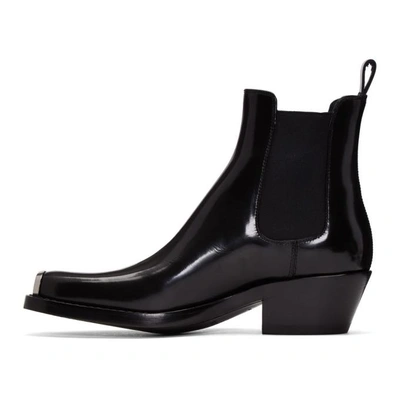 Shop Calvin Klein 205w39nyc Black Western Chelsea Boots