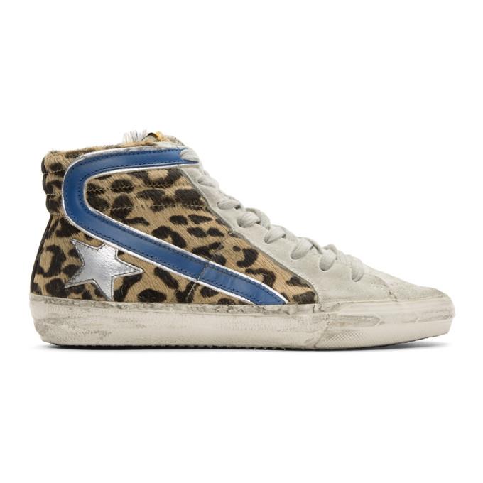 golden goose high top leopard