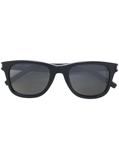 Shop Saint Laurent Eyewear Rectangle Sunglasses - Black
