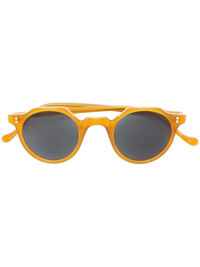 Shop Lesca Heri Sunglasses In Yellow/orange