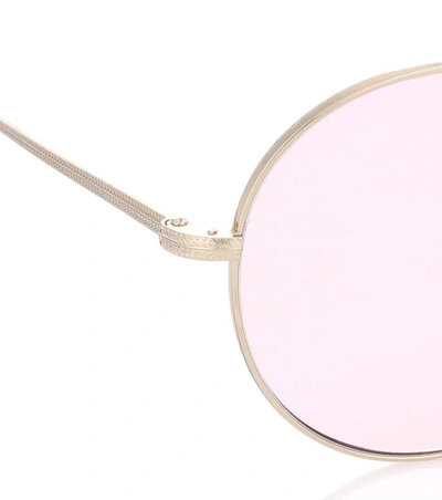 Shop Oliver Peoples Rockmore Aviator Sunglasses In Pink