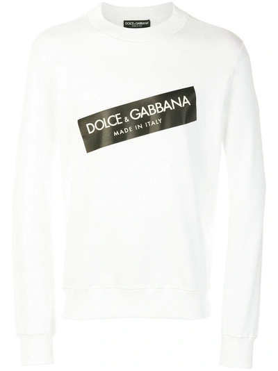 Shop Dolce & Gabbana Logo Print Sweatshirt