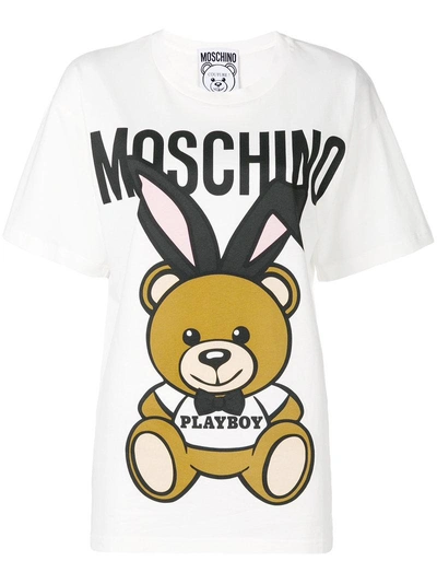 Shop Moschino Playboy Teddy Bear T-shirt