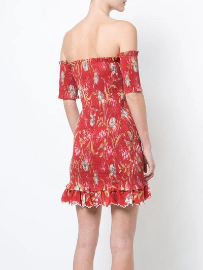 Shop Zimmermann Off-the-shoulder Floral Dress - Red
