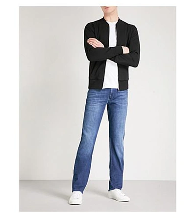 Shop 7 For All Mankind Slimmy Luxe Performance Slim-fit Jeans In Bright Blue