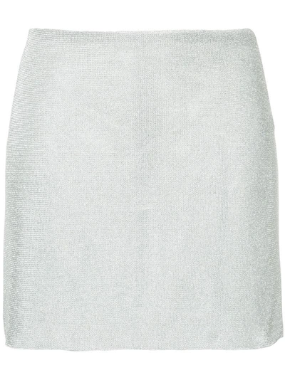 Shop Kacey Devlin Contour Mini Skirt - Metallic