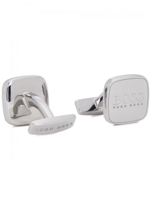 Hugo Boss Dario Silver Tone Engraved Cufflinks ModeSens