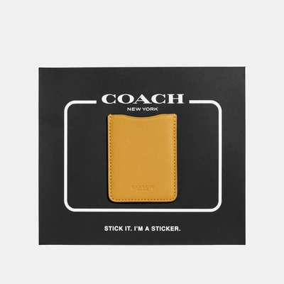 Shop Coach Phone Pocket Sticker - Women's In Flax